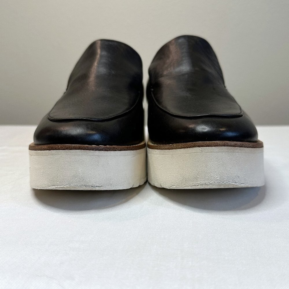 Vince Zeta Black Leather Platform Loafers - Picture 7 of 14
